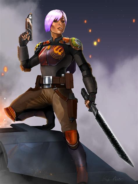 Sabine Wren was a Mandalorian warrior, explosives expert, and graffiti artist -- qualities that came in handy as one of the first rebels against the Empire. Part of the Ghost crew, Sabine used her gift for bomb-making to great effect against the Empire, and would often mark her work with spray-paint tags. Her classic Mandalorian armor was notable for incorporating her own custom stylings ...